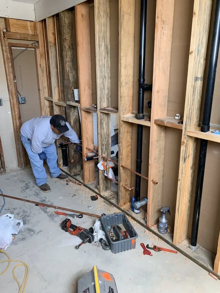 Commercial rough-in plumbing for Gas Line Repair in Etchison